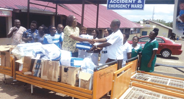 School donation of medical supplies